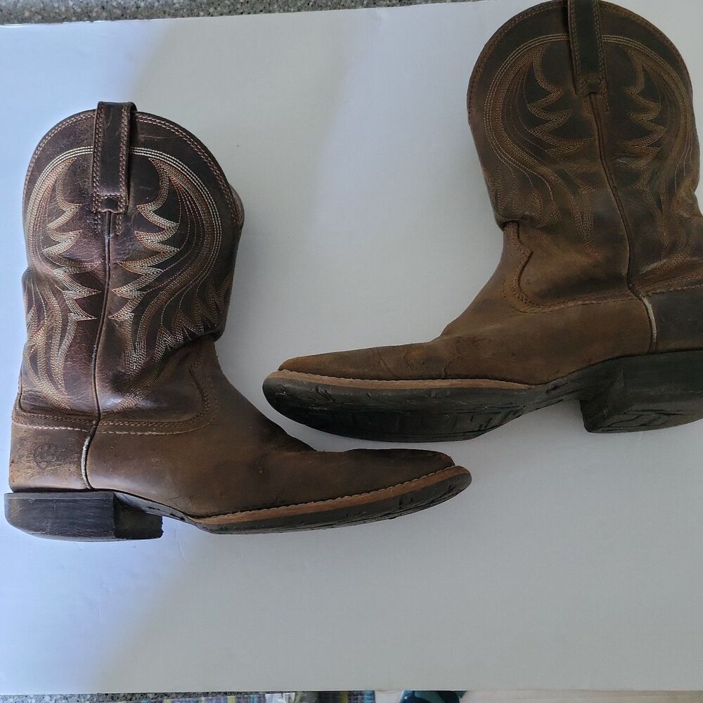 Ariat Hybrid Rancher Western Boot, Men's Leather Square Toe Size 10D
